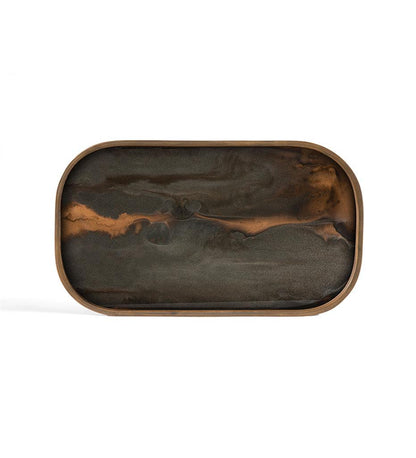 Allred Collaborative - Ethnicraft - Bronze Organic Glass Valet Tray - Rectangular - L - Bronze Organic Glass Valet Tray - Rectangular - L - 20469