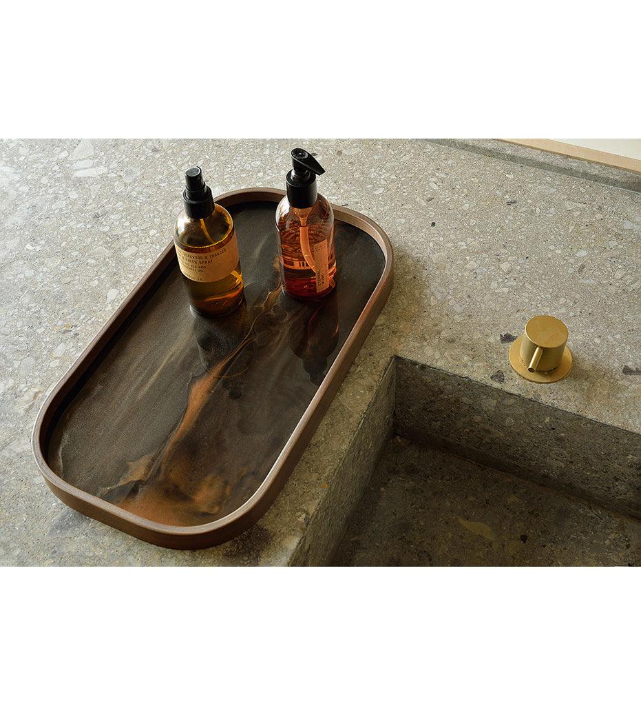 Allred Collaborative - Ethnicraft - Bronze Organic Glass Valet Tray - Rectangular - L - Bronze Organic Glass Valet Tray - Rectangular - L - 20469