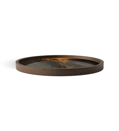 Allred Collaborative - Ethnicraft - Bronze Organic Glass Valet Tray - Round - L - Bronze Organic Glass Valet Tray - Round - L - 20468