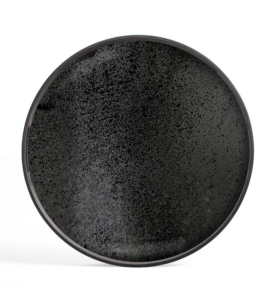 Allred Collaborative - Ethnicraft - Charcoal Mirror Tray - Round - S - Charcoal Mirror Tray - Round - S - 20450