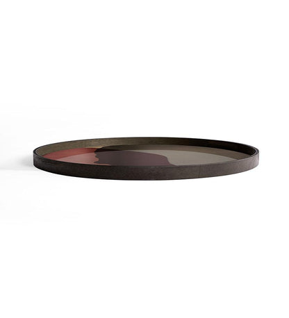 Allred Collaborative - Ethnicraft - Combined Dots Glass Tray - Round - XL - - Combined Dots Glass Tray - Round - XL - - 20909