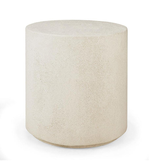 Allred Collaborative - Ethnicraft - Elements Side Table - Microcement - Off White - Round - 15.5 in. - Elements Side Table - Microcement - Off White - Round - 15.5 in. - 26413