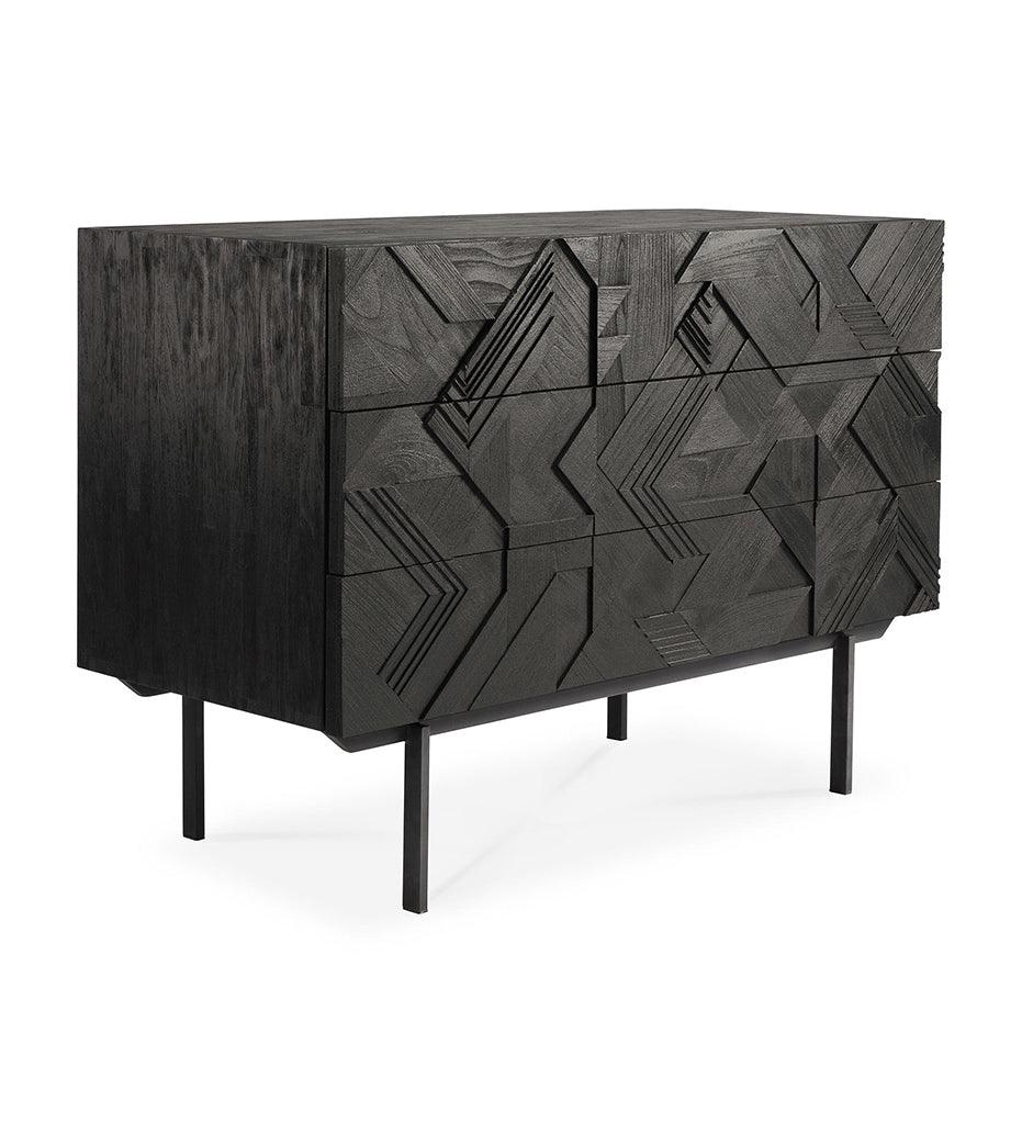 Allred Collaborative - Ethnicraft - Graphic Chest Of Drawers - Teak Black - Graphic Chest Of Drawers - Teak Black - 10063