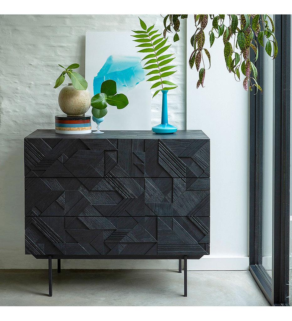 Allred Collaborative - Ethnicraft - Graphic Chest Of Drawers - Teak Black - Graphic Chest Of Drawers - Teak Black - 10063