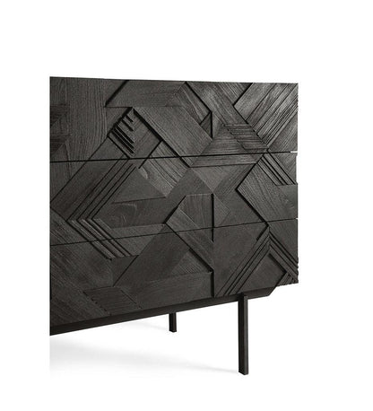 Allred Collaborative - Ethnicraft - Graphic Chest Of Drawers - Teak Black - Graphic Chest Of Drawers - Teak Black - 10063