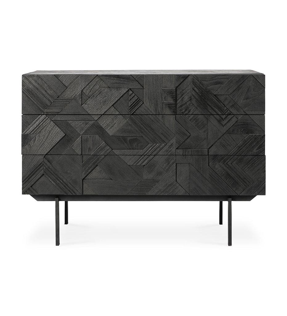 Allred Collaborative - Ethnicraft - Graphic Chest Of Drawers - Teak Black - Graphic Chest Of Drawers - Teak Black - 10063