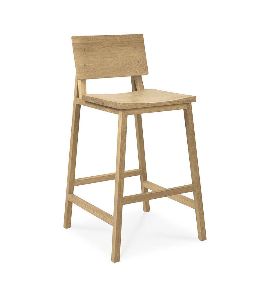 Allred Collaborative - Ethnicraft - Oak N3 Counter Stool - Oak N3 Counter Stool - 50687