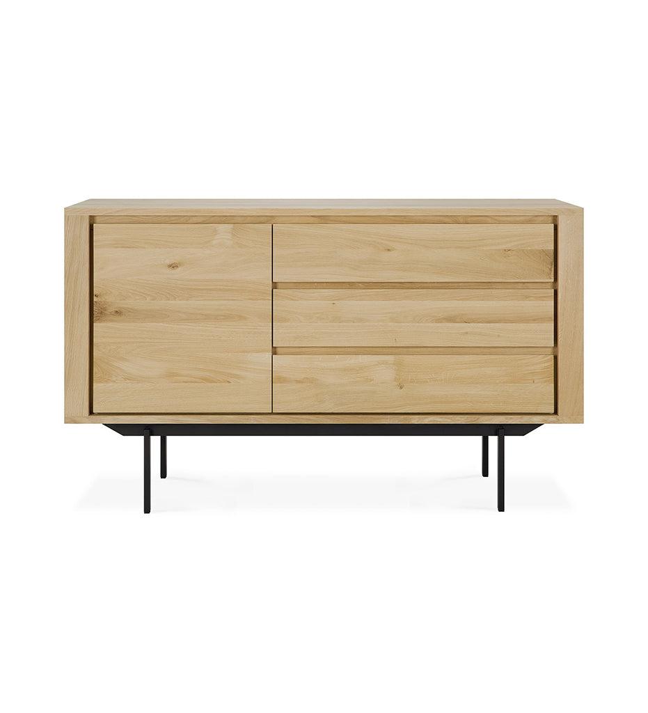 Allred Collaborative - Ethnicraft - Oak Shadow Sideboard - Black Legs - 1 Door - Oak Shadow Sideboard - Black Legs - 1 Door - 51388