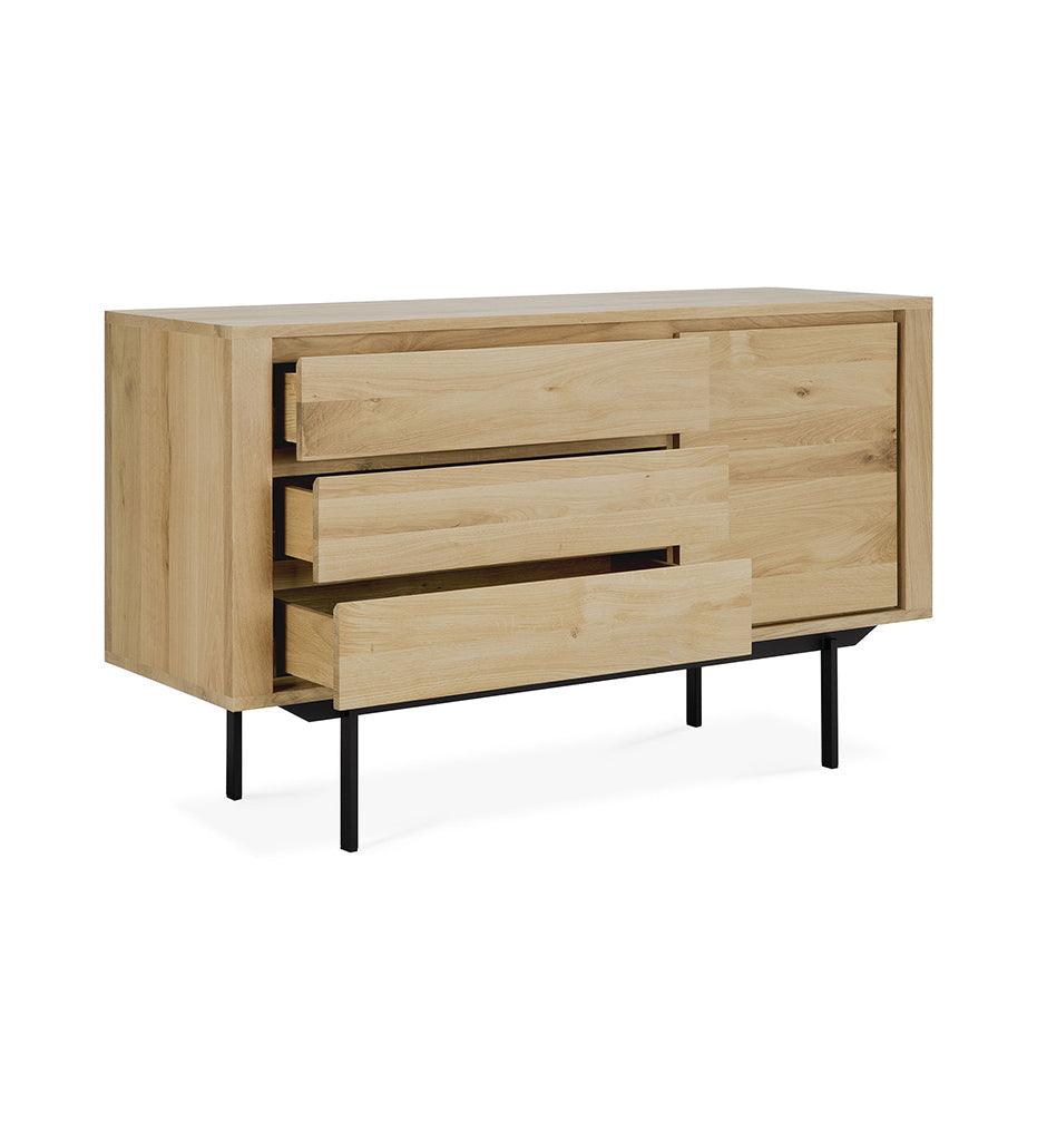 Allred Collaborative - Ethnicraft - Oak Shadow Sideboard - Black Legs - 1 Door - Oak Shadow Sideboard - Black Legs - 1 Door - 51388