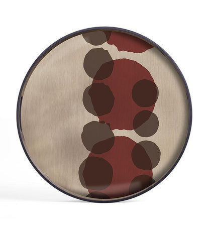 Allred Collaborative - Ethnicraft - Pinot Layered Dots Glass Tray - Round - S - Pinot Layered Dots Glass Tray - Round - S - 20437