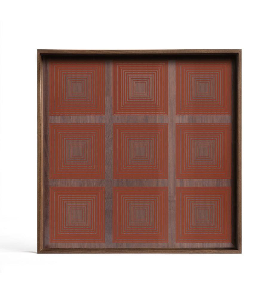 Allred Collaborative - Ethnicraft - Pumpkin Squares Glass Tray - - Pumpkin Squares Glass Tray - - 20918