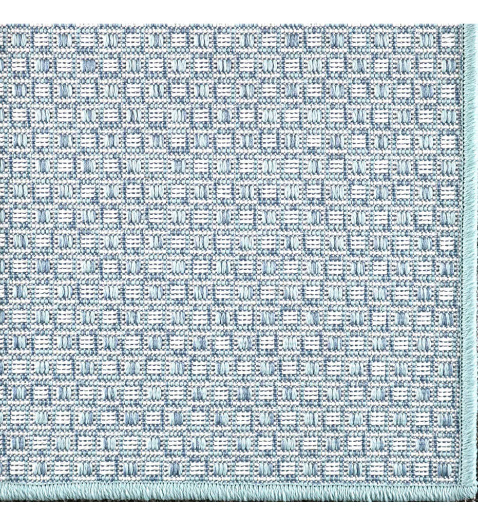 Allred Collaborative - Fibreworks - Mondrian Sky Blue Indoor/Outdoor Rug - Mondrian Sky Blue Indoor/Outdoor Rug - 1412-268