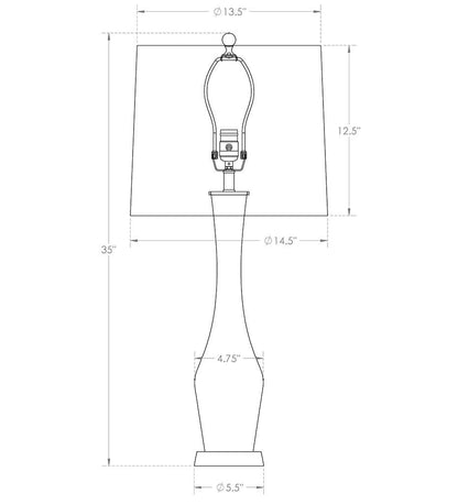 Allred Collaborative - FlowDecor - Carnation Table Lamp - - Carnation Table Lamp - Carnation Table Lamp - - Off-White Linen Shade 3721-OWL