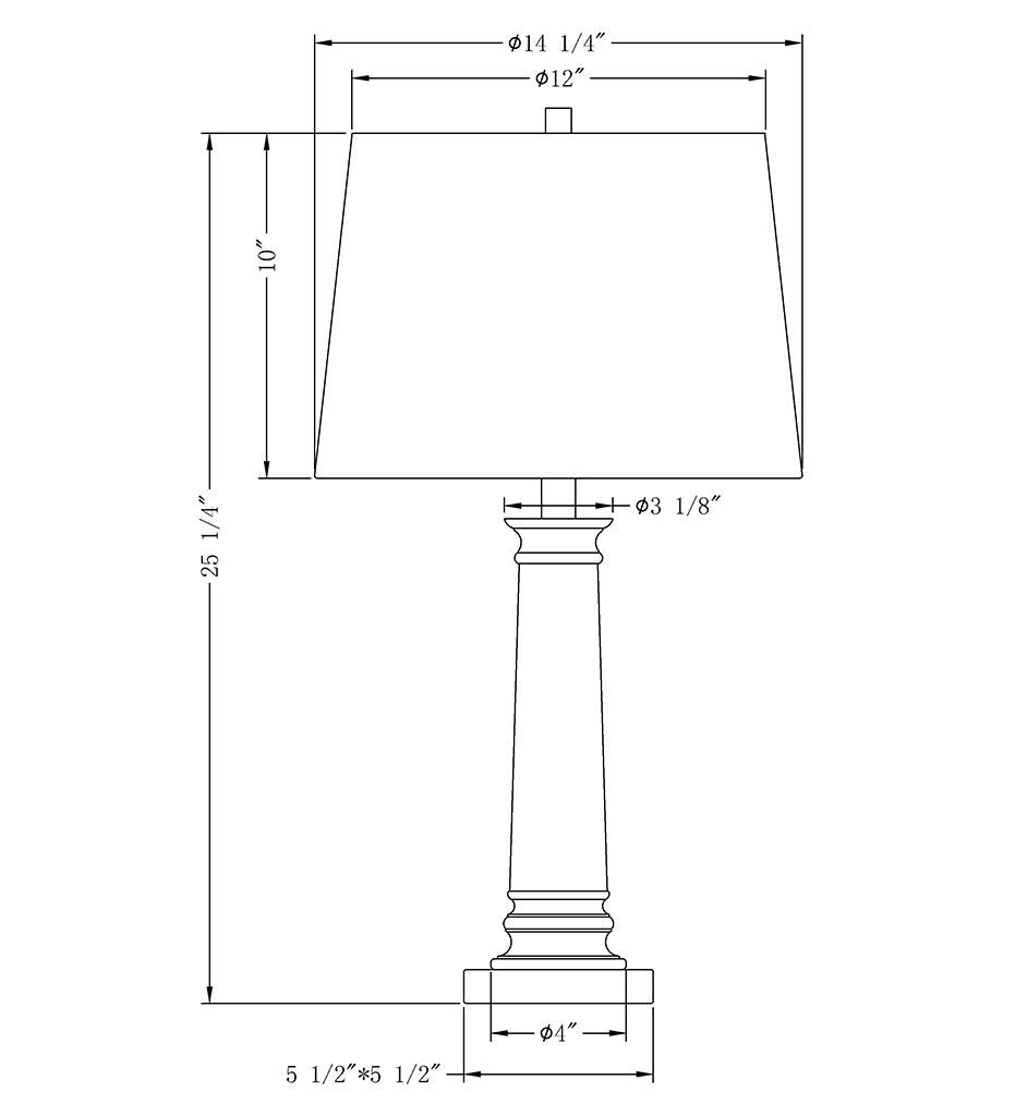 Allred Collaborative - FlowDecor - Coleford Table Lamp - Coleford Table Lamp Coleford Table Lamp - White Linen Shade 3133-WHL