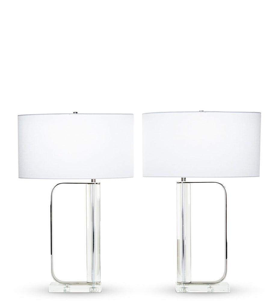 Allred Collaborative - FlowDecor - Donald Table Lamp - - Donald Table Lamp - Donald Table Lamp - - White Linen Shade 4414-WHL