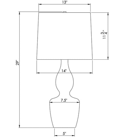 Allred Collaborative - FlowDecor - George Table Lamp - - George Table Lamp - George Table Lamp - - Off-White Linen Shade 4353-OWL