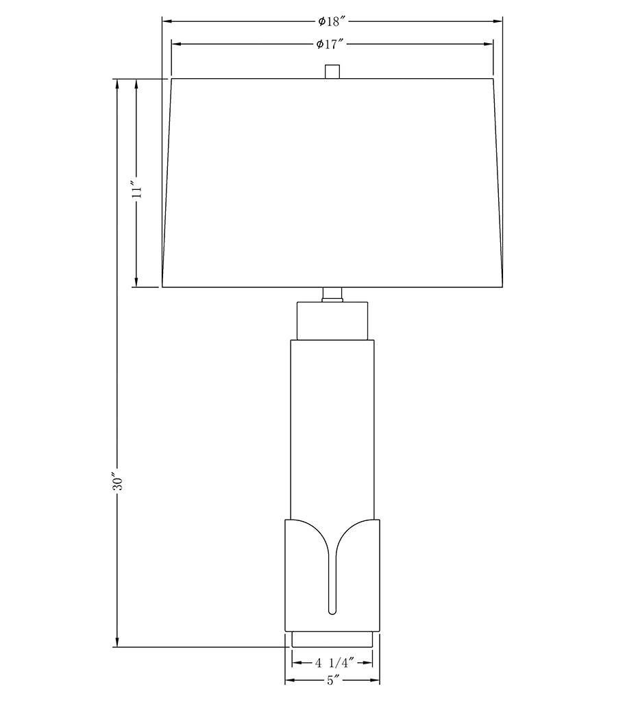 Allred Collaborative - FlowDecor - Huxley Table Lamp - - Huxley Table Lamp - Huxley Table Lamp - - Off-White Linen Shade 4050-OWL