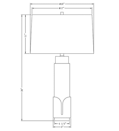 Allred Collaborative - FlowDecor - Huxley Table Lamp - - Huxley Table Lamp - Huxley Table Lamp - - Off-White Linen Shade 4050-OWL