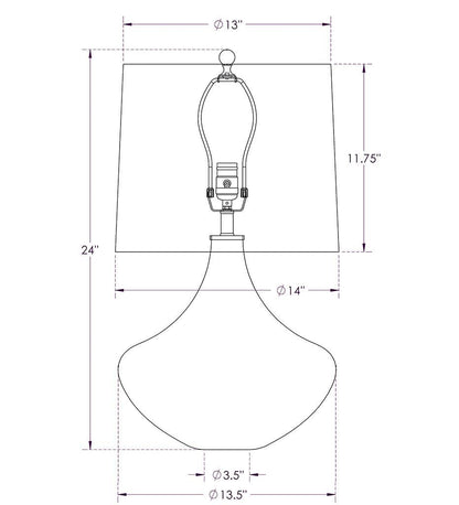 Allred Collaborative - FlowDecor - Jackson Table Lamp - - Jackson Table Lamp - Jackson Table Lamp - - Beige Cotton Shade 3954-BGC