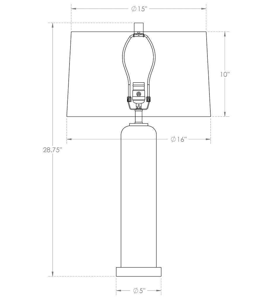 Allred Collaborative - FlowDecor - Jessa Table Lamp - - Jessa Table Lamp - Jessa Table Lamp - - Off-White Cotton Shade 4433-OWC