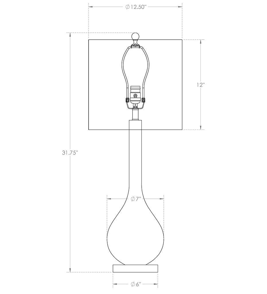 Allred Collaborative - FlowDecor - Merlot Table Lamp - - Merlot Table Lamp - Merlot Table Lamp - - Off-White Linen Shade 3672-OWL