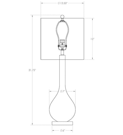 Allred Collaborative - FlowDecor - Merlot Table Lamp - - Merlot Table Lamp - Merlot Table Lamp - - Off-White Linen Shade 3672-OWL