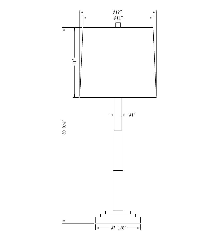 Allred Collaborative - FlowDecor - Robinson Table Lamp - Robinson Table Lamp Robinson Table Lamp - Off-White Cotton Shade 3821-OWC