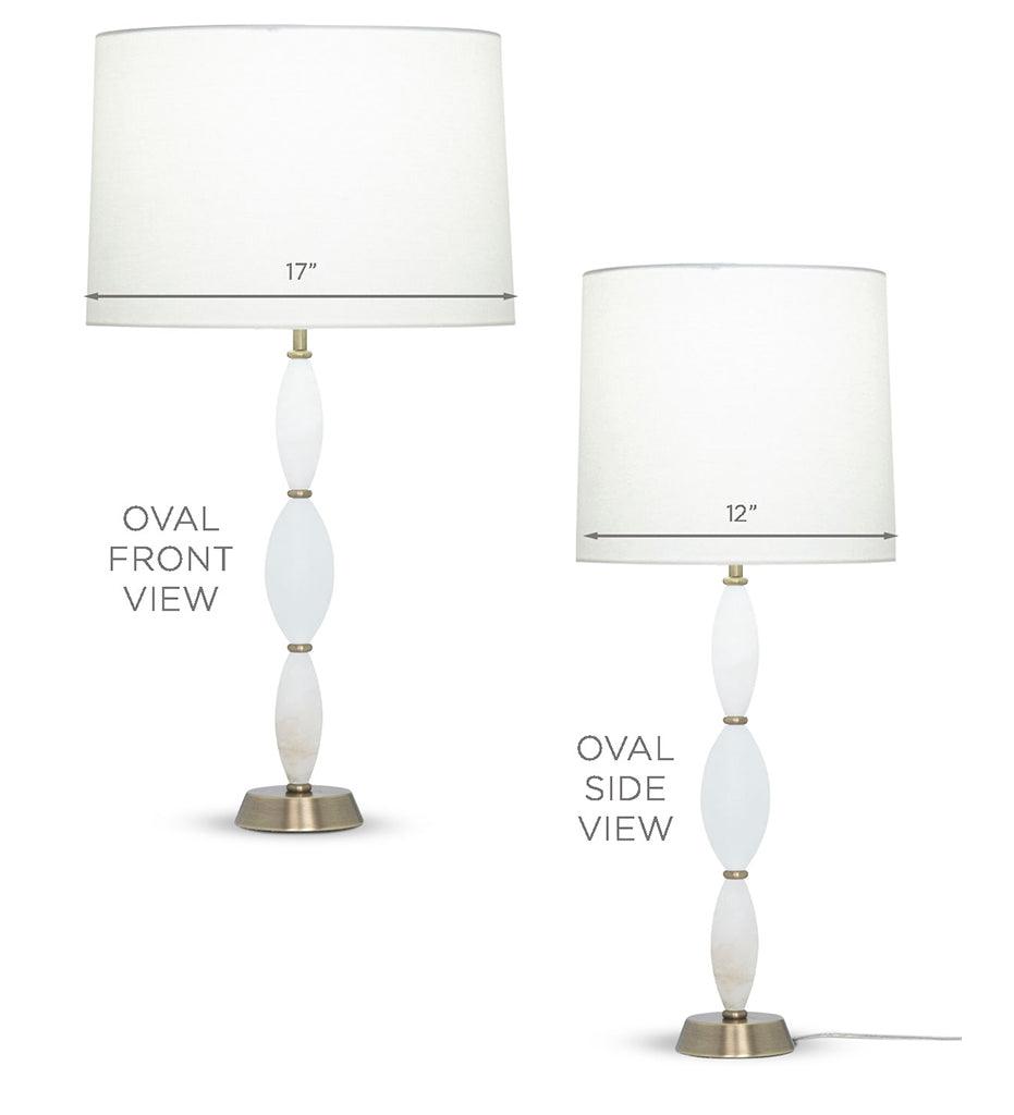 Allred Collaborative - FlowDecor - Trudy Table Lamp - Trudy Table Lamp Trudy Table Lamp - Oval Off-White Linen Shade 4557-OVAL-OWL