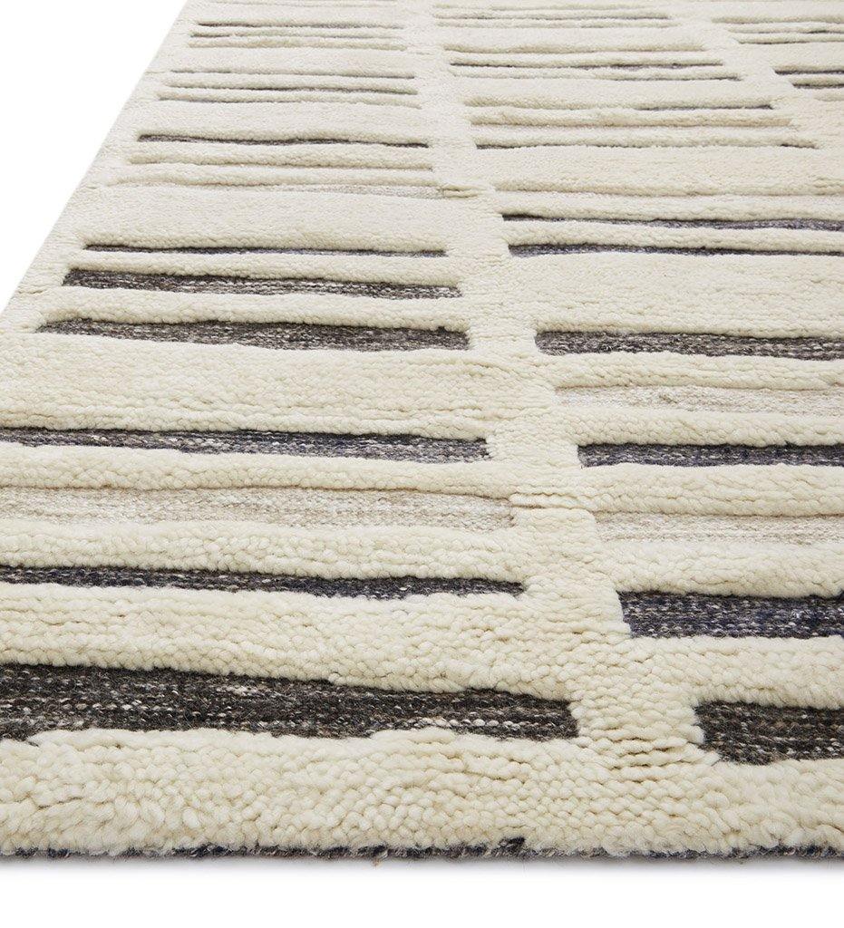 Allred Collaborative - Loloi - Bennett BEN-01 Ivory / Charcoal Rug - Bennett BEN-01 Ivory / Charcoal Rug - BENEBEN-01IVCC-2030