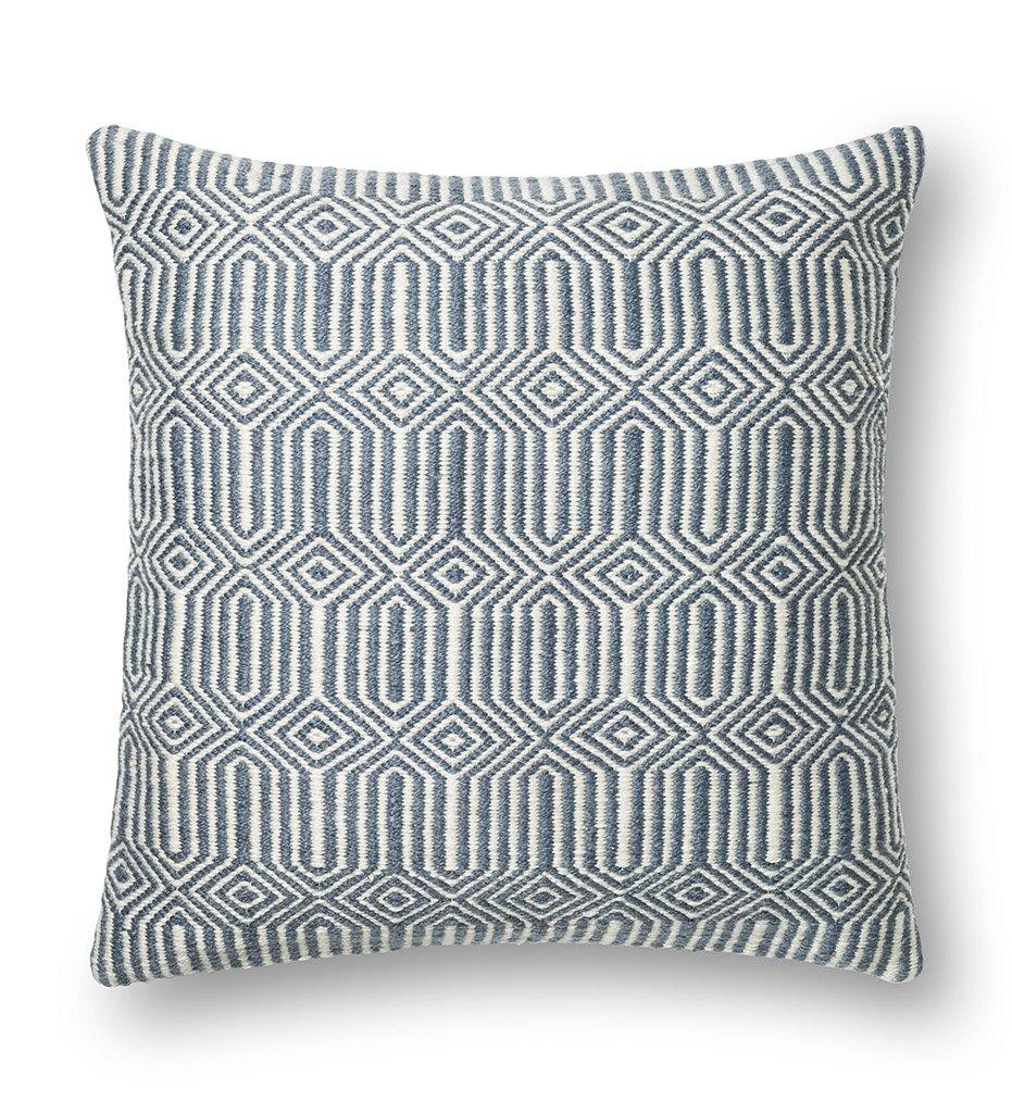 Allred Collaborative - Loloi - P0339 Blue & Ivory Indoor/Outdoor Pillow - P0339 Blue & Ivory Indoor/Outdoor Pillow - P051P0339BBIVPIL3