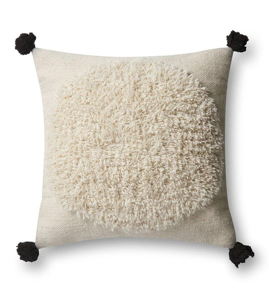 Allred Collaborative - Loloi - P0483 Ivory / Black Pillow - P0483 Ivory / Black Pillow - P127P0483IVBLPIL3