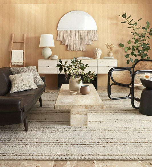 Allred Collaborative - Loloi - Roman ROM-02 Ivory / Pebble Rug - Roman ROM-02 Ivory / Pebble Rug - ROMAROM-02IVPP2030