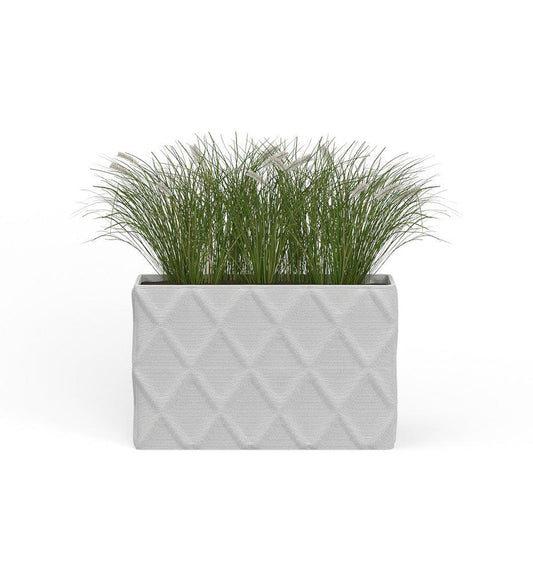 Allred Collaborative - Mobius - Avila Medium Rectangular Planter - Diamond - - Avila Medium Rectangular Planter - Diamond - Avila Medium Rectangular Planter - Diamond - - Glacial RCT1_20x32_0.24x1.25_PD1_GLCL