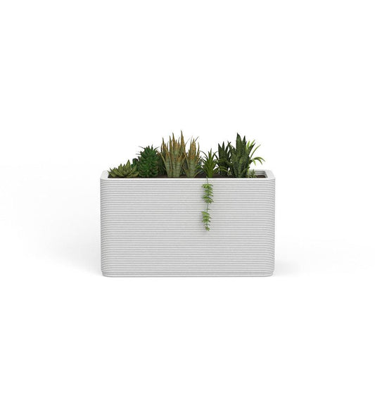 Allred Collaborative - Mobius - Avila Small Rectangular Planter - Stacks - - Avila Small Rectangular Planter - Stacks - Avila Small Rectangular Planter - Stacks - - Glacial RCT1_13x24_0.24x1.00_P01_GLCL