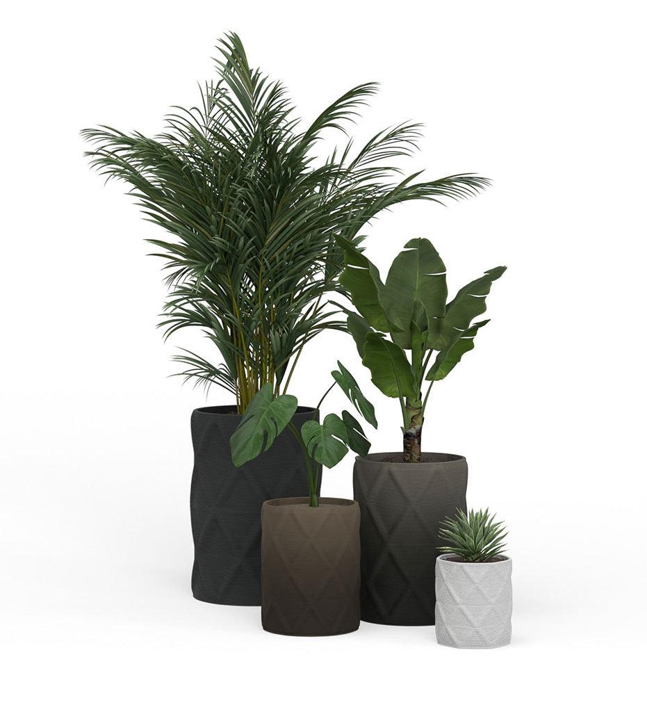 Allred Collaborative - Mobius - Solana Large Round Planter - Diamond - - Solana Large Round Planter - Diamond - - CYL1_26x19_0.24x1.25_PD1_GLCL