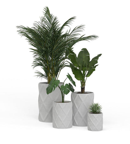 Allred Collaborative - Mobius - Solana Small Round Planter - Diamond - - Solana Small Round Planter - Diamond - - CYL1_13x12_0.24x1.00_PD1_GLCL