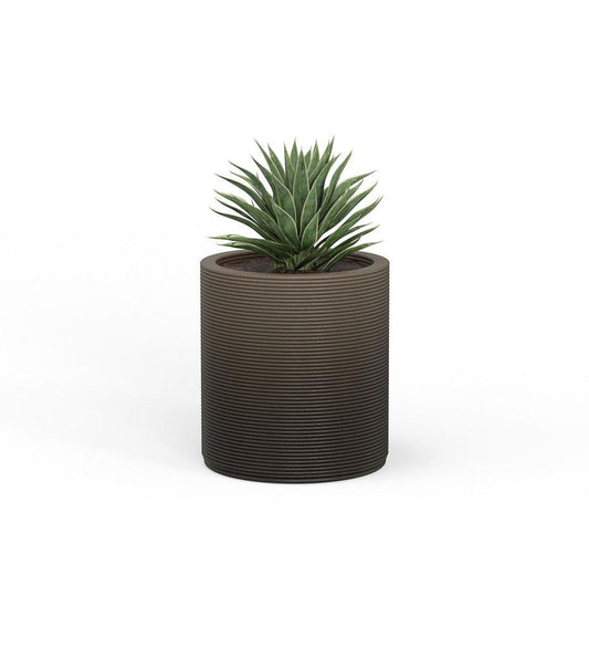 Allred Collaborative - Mobius - Solana Small Round Planter - Stacks - - Solana Small Round Planter - Stacks - Solana Small Round Planter - Stacks - - Glacial CYL1_13x12_0.24x1.00_P01_GLCL