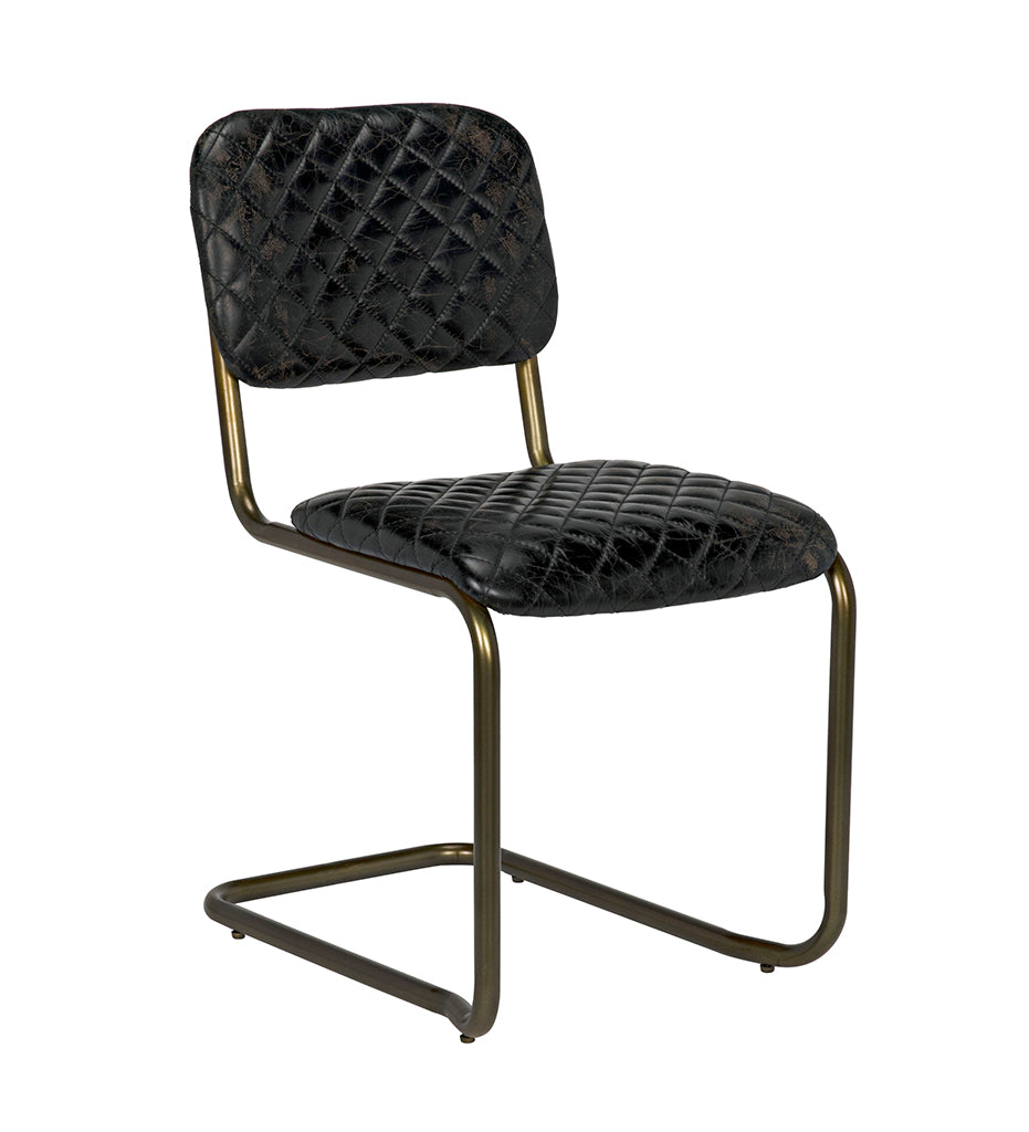 Allred Collaborative - Noir - 0037 Dining Chairs - Steel and Leather - 0037 Dining Chairs - Steel and Leather - LEA-C0037B