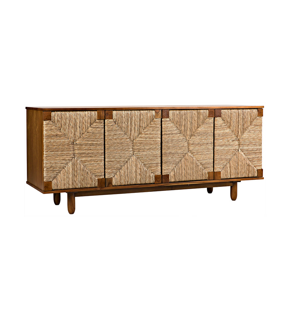 Allred Collaborative - Noir - Brook 4 Door Sideboard - Teak - Brook 4 Door Sideboard - Teak - GCON239-2T