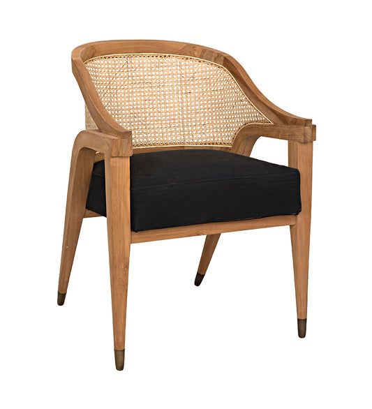 Allred Collaborative - Noir - Chloe Chair - Teak - Caning - Chloe Chair - Teak - Caning - GCHA283T