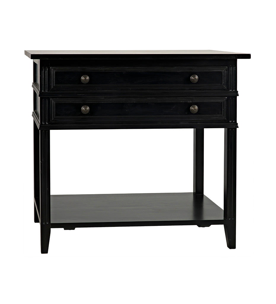 Allred Collaborative - Noir - Colonial 2-Drawer Side Tables - Distressed Black - Colonial 2-Drawer Side Tables - Distressed Black - GTAB237D1