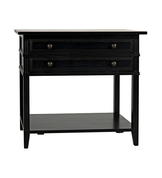 Allred Collaborative - Noir - Colonial 2-Drawer Side Tables - Distressed Black - Colonial 2-Drawer Side Tables - Distressed Black - GTAB237D1