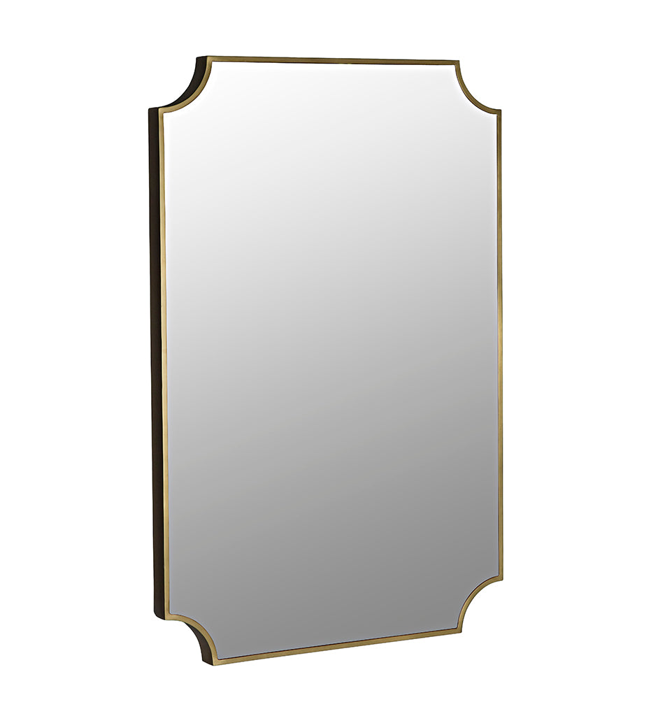 Allred Collaborative - Noir - Convexed Mirror - Steel - Antique Brass - Convexed Mirror - Steel - Antique Brass - GMIR157MB