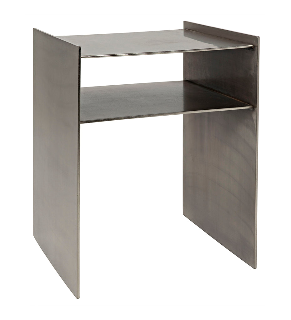 Allred Collaborative - Noir - Cyrus Side Tables - Antique Silver Finish - Cyrus Side Tables - Antique Silver Finish - GTAB828ASV