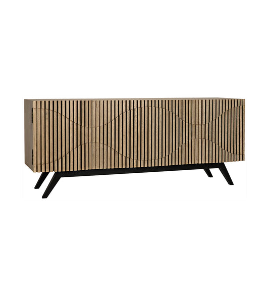 Allred Collaborative - Noir - Illusion Sideboard with Steel Base - Bleached Walnut - Illusion Sideboard with Steel Base - Bleached Walnut - GCON244BW