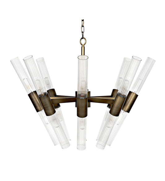 Allred Collaborative - Noir - Moira Chandelier - Aged Brass Finish - Moira Chandelier - Aged Brass Finish - PZ001AB