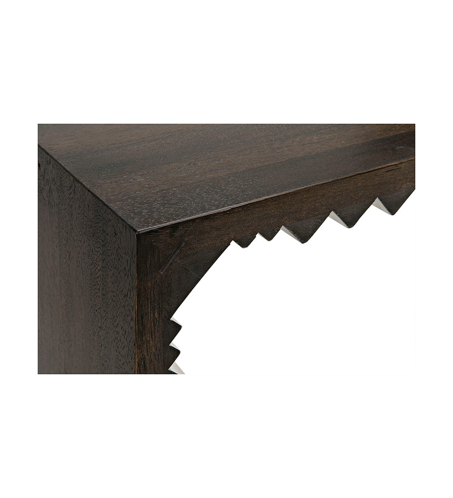 Allred Collaborative - Noir - Nelson Console - Ebony Walnut with White Detail - Nelson Console - Ebony Walnut with White Detail - GCON160EBWH