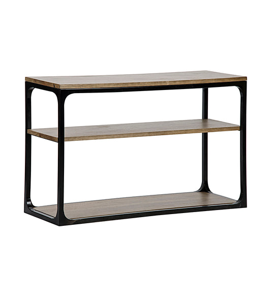 Allred Collaborative - Noir - Novie Console - Small - Black Steel with Dark Walnut - Novie Console - Small - Black Steel with Dark Walnut - GCON242MTB-S