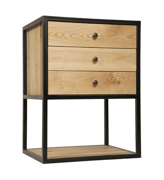 Allred Collaborative - Noir - Pearce Side Tables - Elm and Black Steel - Pearce Side Tables - Elm and Black Steel - GTAB677MTB