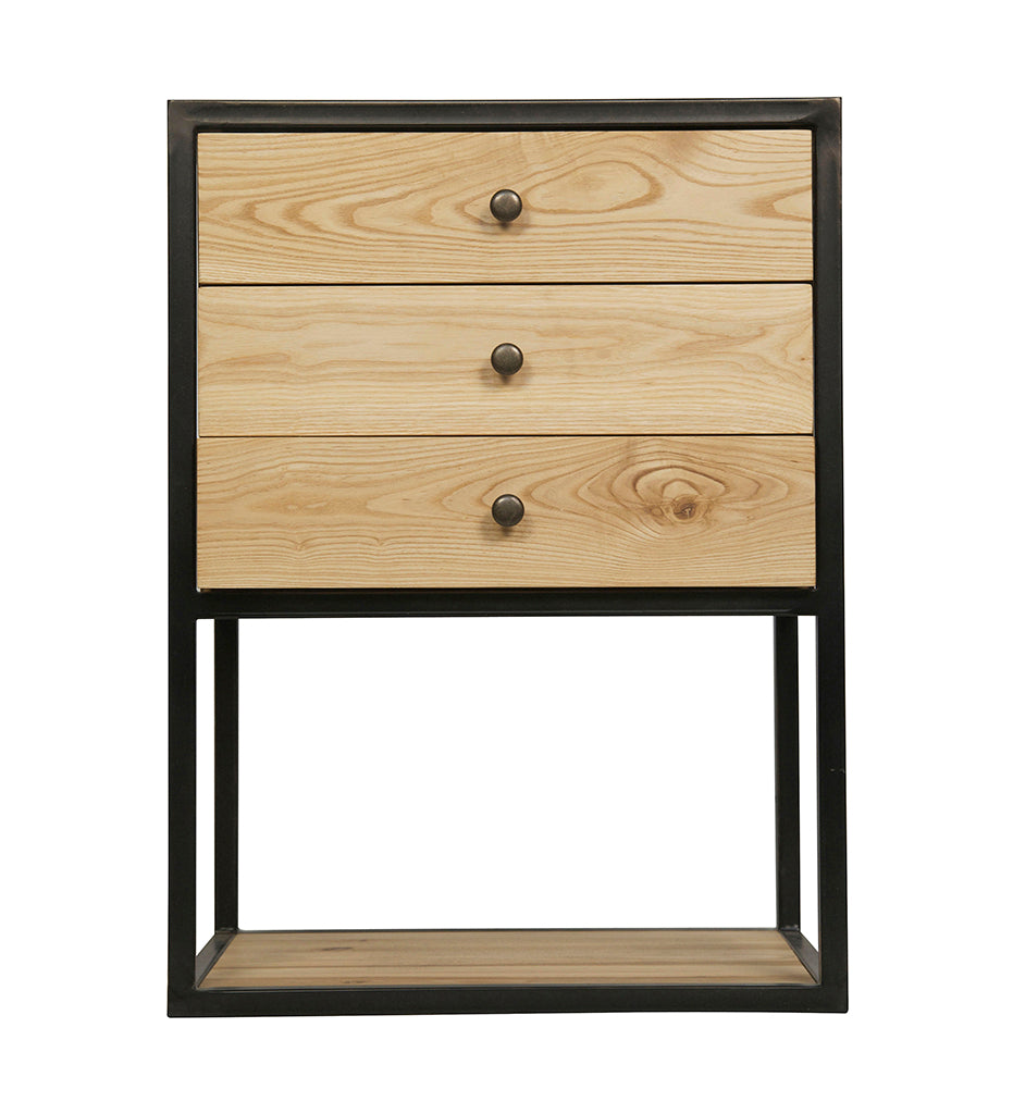 Allred Collaborative - Noir - Pearce Side Tables - Elm and Black Steel - Pearce Side Tables - Elm and Black Steel - GTAB677MTB